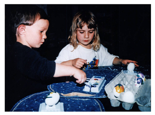 Coloring eggs