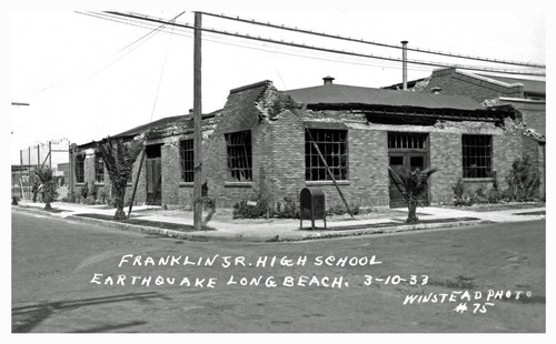 Franklin Junior High School earthquake damage