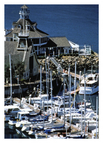 Shoreline Village with views of boats and Parker's Lighthouse