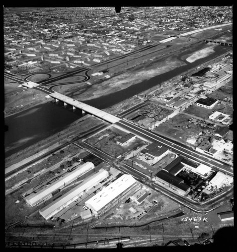 Aerial view of Anaheim Street bridge