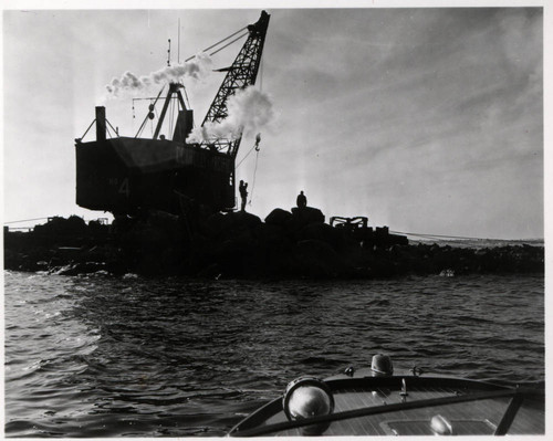 Alamitos Bay jetty construction