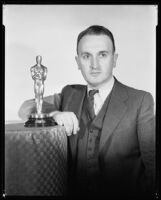 John Livadary, Sound Director at Columbia Pictures, with his Academy