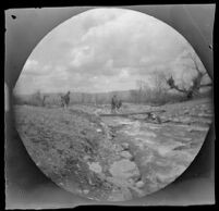 Thomas Allen and William Sachtleben crossing a stream after leaving İzmit, Turkey, 1891