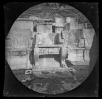 Marble throne reserved for the priest of Dionysus at the Theater of Dionysus Eleuthereus, Athens, 1891