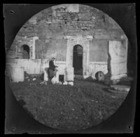 William Sachtleben at the Stoa of Attalos (Attalus), Athens, 1891