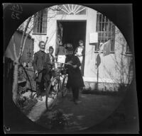 Thomas Allen with the family of Dr. Giragossian in their garden, Istanbul, 1891