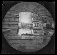 Marble throne in the Theater of Dionysus Eleuthereus, Athens, 1891