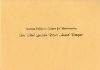 Third Lesbian Rights Award Dinner - Invitation