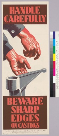 [recto]: Handle carefully: Beware sharp edges on casting