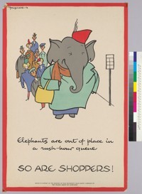 Elephants are out of place in a rush hour queue: So are shoppers!