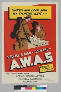 Thanks! Now I can join my fighting unit...release a man--join the A.W.A.S.: full particulars from A.W.A.S