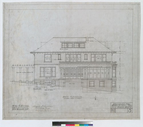 South Elevation, Drawing # 5