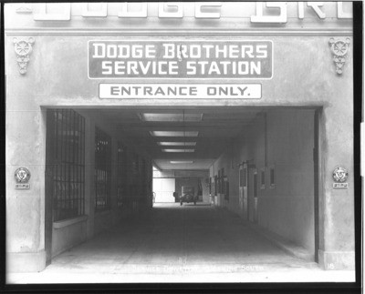 Automobile Industry and Trade - Stockton: Dodge Brothers Service Station, entrance only