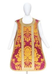 Red and gold chasuble