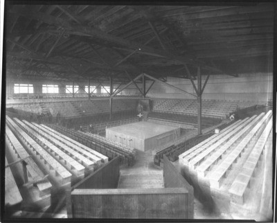 Boxing - Stockton: Boxing arena, probably inside Civic Auditorium, 525 N. Center St