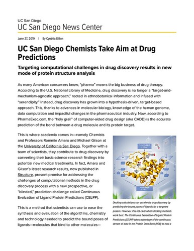 UC San Diego Chemists Take Aim at Drug Predictions