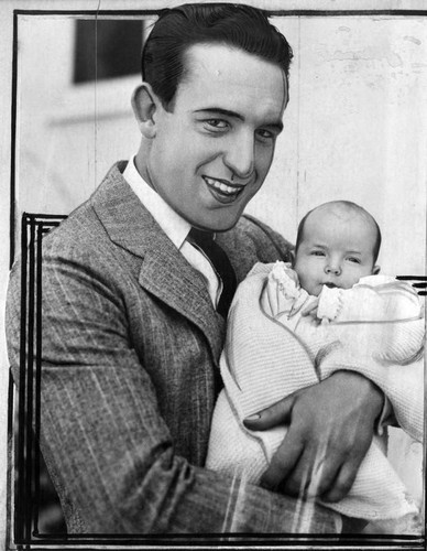 Harold Lloyd with baby Mildred Gloria