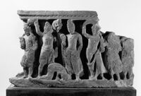 Bas-relief fragment depicting Dipankara jataka