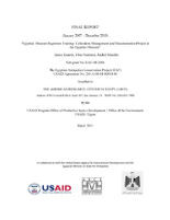 Collections Management and Documentation Project at the Egyptian Museum, Cairo 2007-2010: Final Report