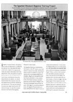 The Egyptian Museum Registrar Training Project