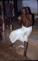 Kunyāttu Kārnavar playing a kuzhal, a double-reed wind instrument ...