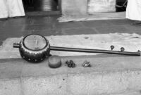 Maharashtrian instruments: ektara, dimdi, dipri / kartāl, and jhāñjh ...