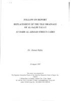 Follow-on Report_Replacement of the Tile Drainage