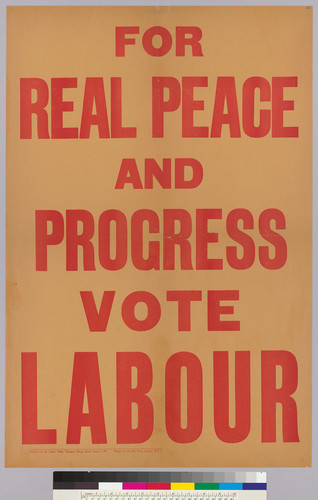 For real peace and progress: Vote Labour