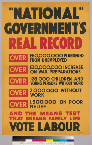 "National" Government's Real Record...: Vote Labour