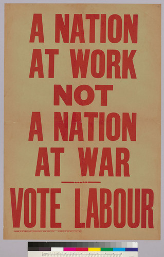 A nation at work, not a nation at war: Vote Labour
