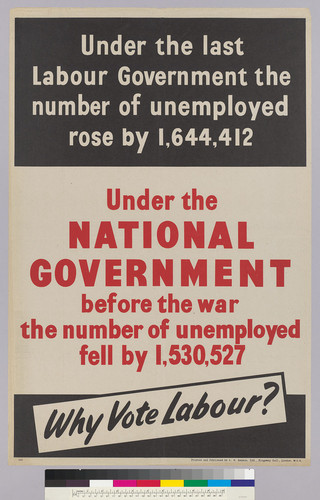 Under the last Labour Government the number of unemployed rose by 1,644,412: Why: Vote Labour?