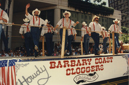 Barbary Coast Cloggers float in the 1996 San Francisco Pride Parade