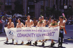 Gay Asian Pacific Alliance Community HIV Project contingent in the 1994 San Francisco Pride Parade [01]