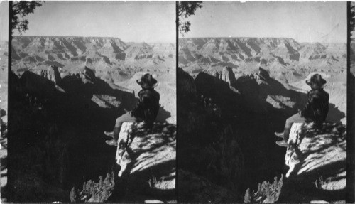 North from a point near the old Grand View hotel to Canyon. Grand Canyon, Ariz