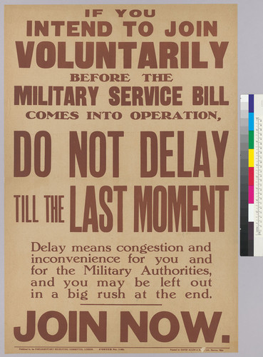 If you intend to join voluntarily before The Military Service bill...: Join Now