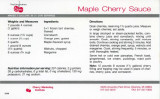 Maple cherry sauce