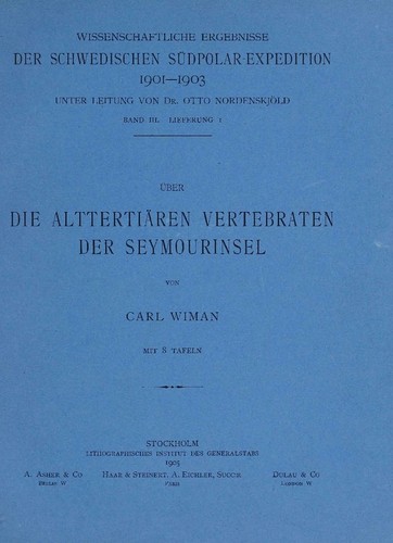 Über die alttertiären vertebraten der Seymourinsel
