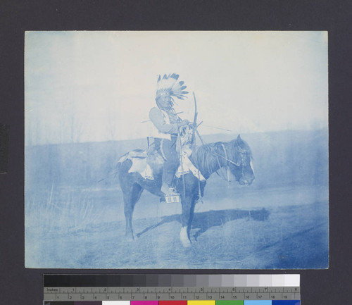 Unidentified Plains Indian with horse