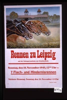 Rennen zu Leipzig ... Sonntag, den 18. November 1945