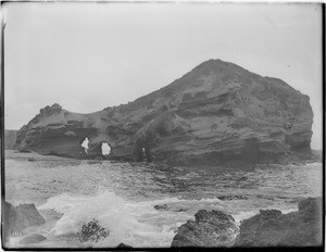 Laguna Beach surf and Arch Rocks between Laguna and Capistrano, 1910