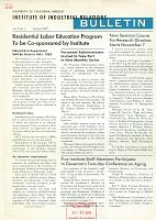 Institute of Industrial Relations Bulletin, Vol. 3, No. 2, October 1960