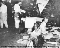 Mill Valley Record print shop, date unknown