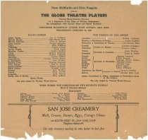 The Globe Theatre Players program