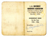 L. A. Southwest Gardeners Association membership book
