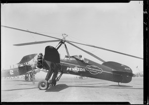 Autogiro at air races, Southern California, 1933