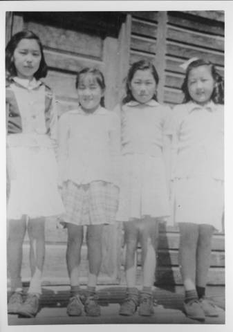 Four fifth grade school girls at Heart Mountain relocation center