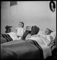Military Hospital in Vaasa. Ward, two soldiers