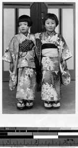 Two Japanese girls, Peng Yang, Korea, ca. 1920-1940