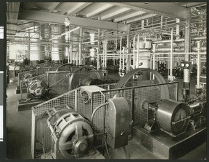 Compressors in the Triton oil refinery, ca.1940