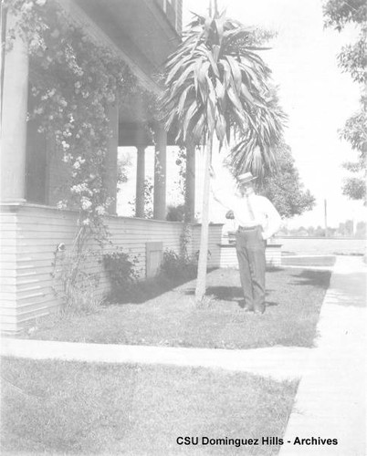 Roy Black on the south side of the house